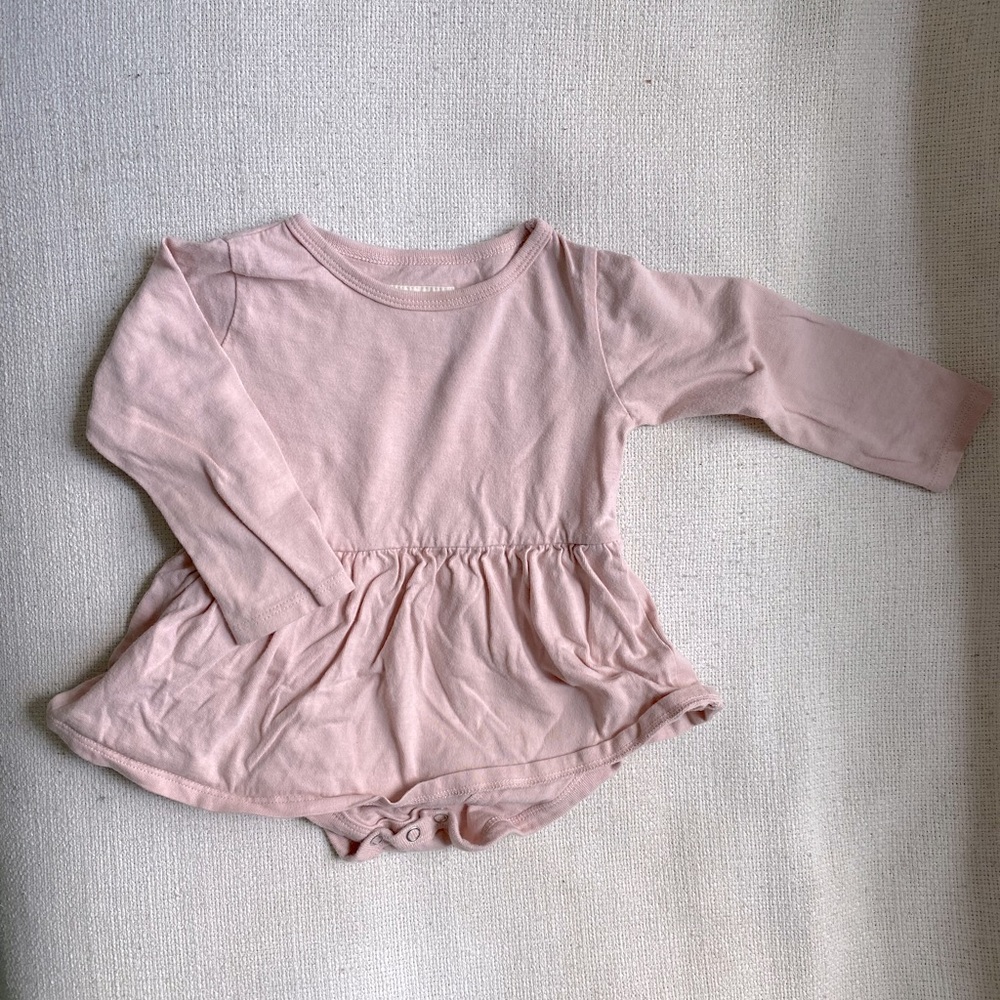 Pink Mini Mioche skirted bodysuit, sz 12-18 months